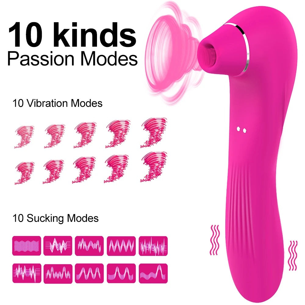 Dual clits sucker vibrator