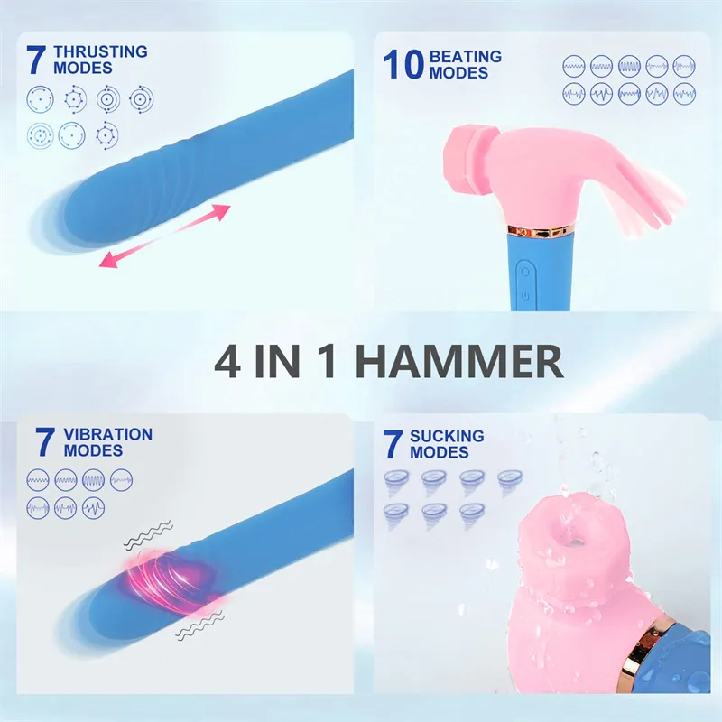 Hammer thrusting vibrator