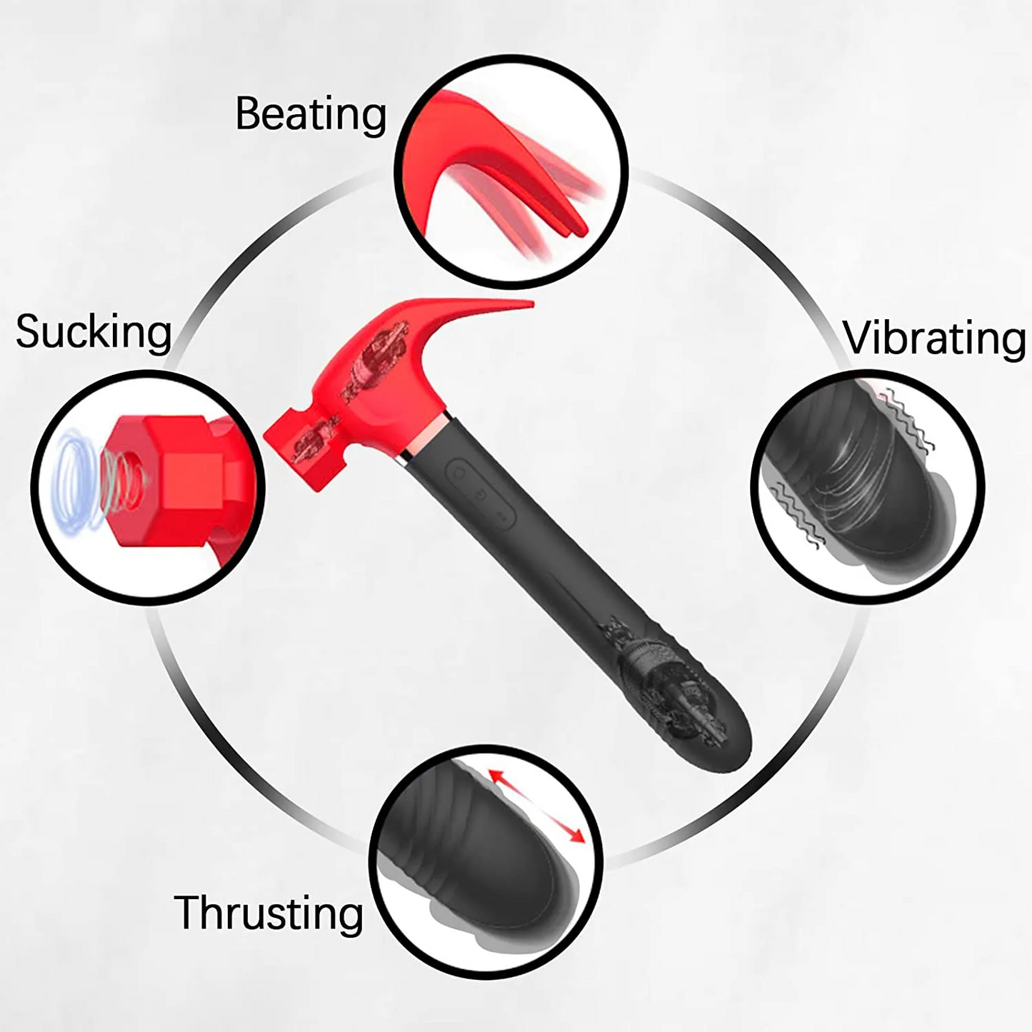 Hammer thrusting vibrator