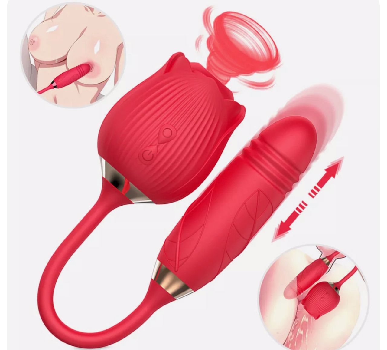Thrusting Rose Vibrator