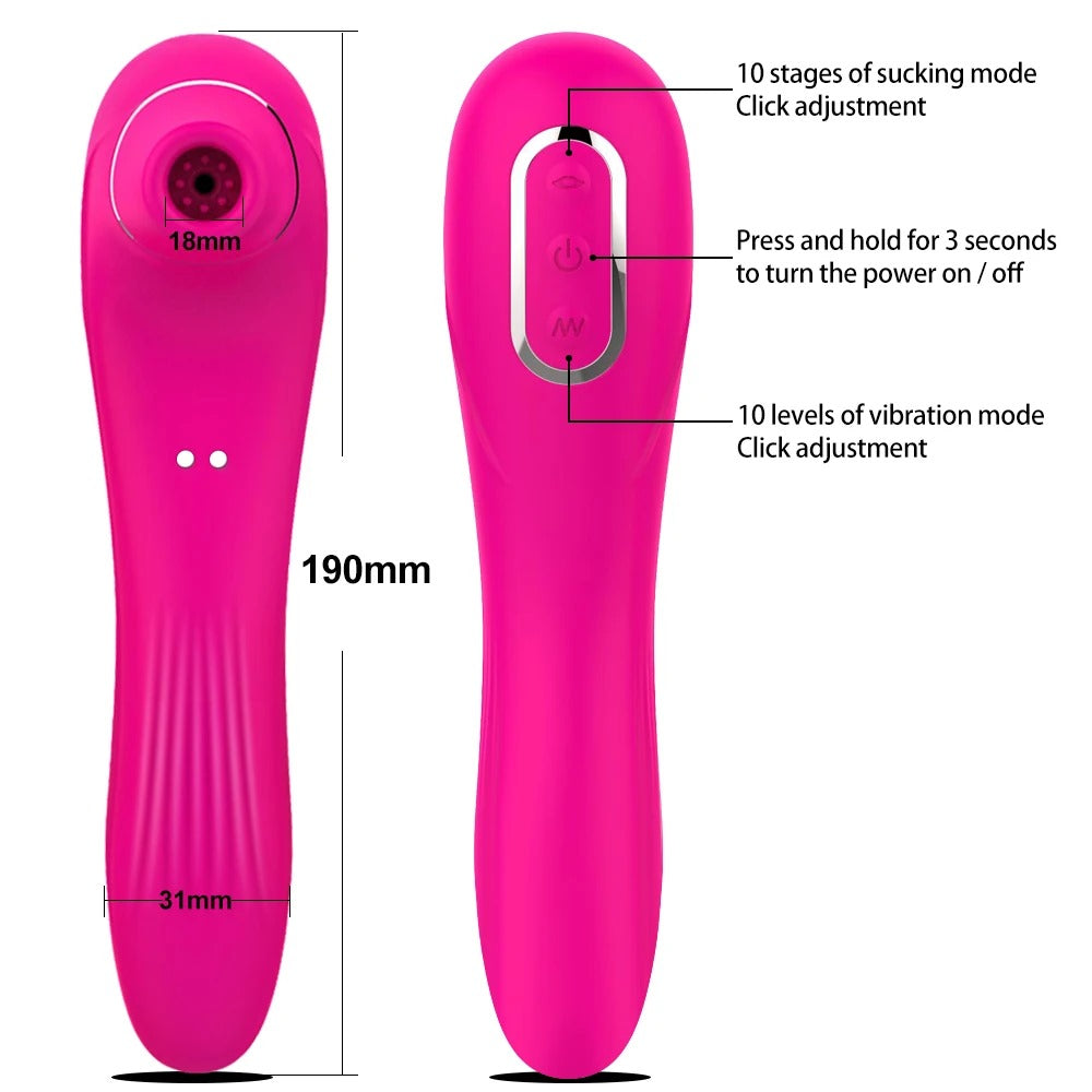 Dual clits sucker vibrator