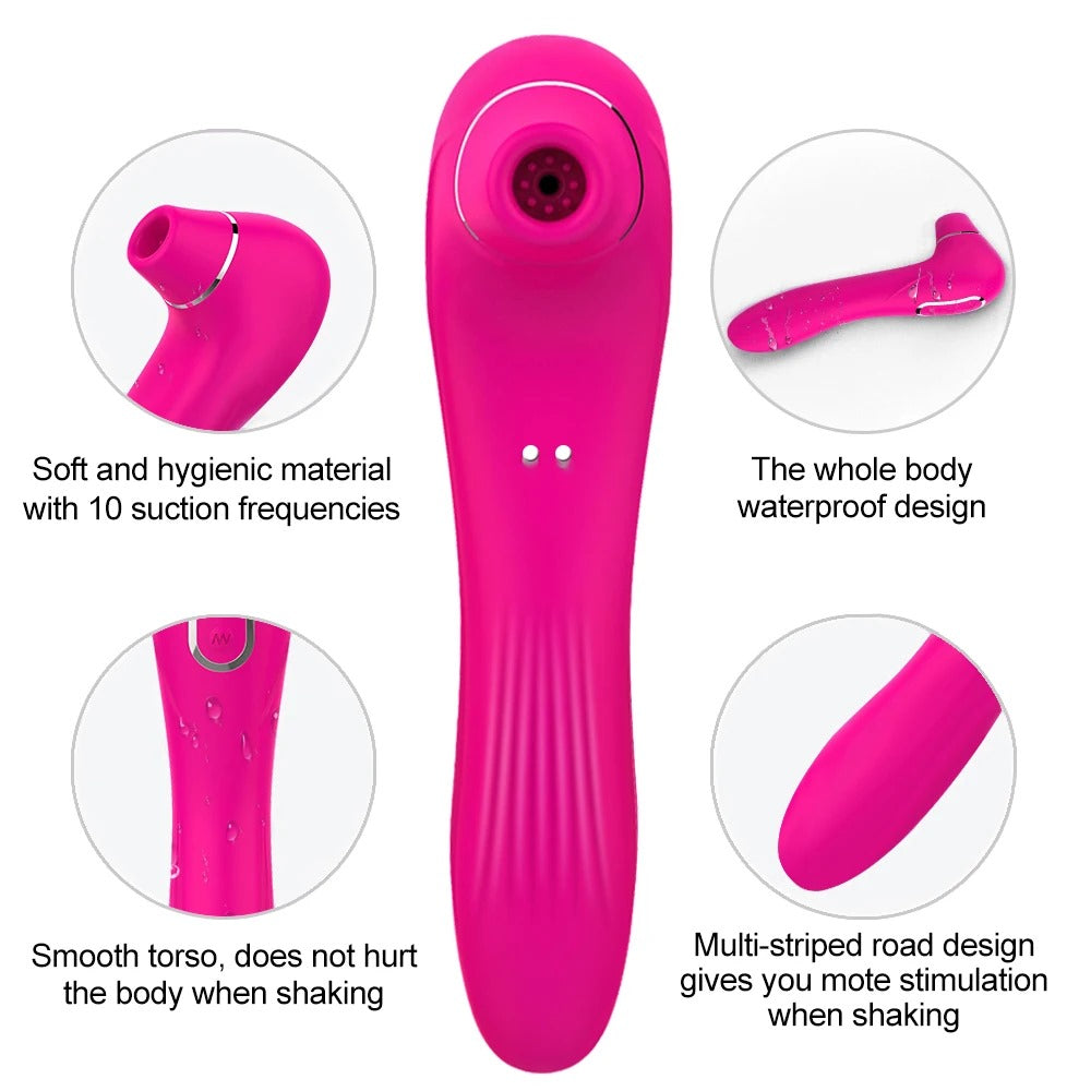 Dual clits sucker vibrator