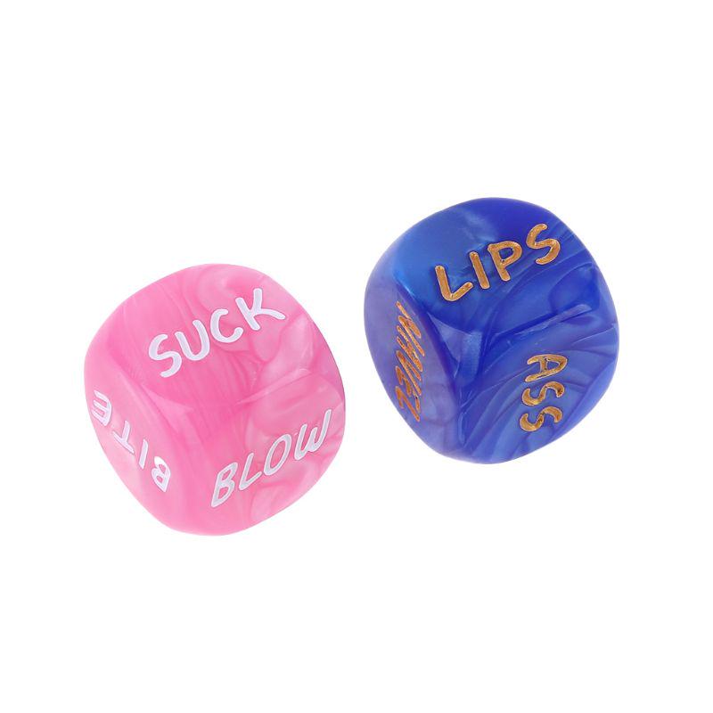 BLUE AND PINK FOREPLAY DICE
