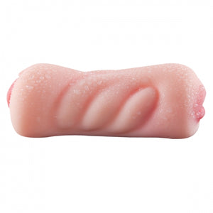 Double sided realistic silicone stroker (vagina and mouth)