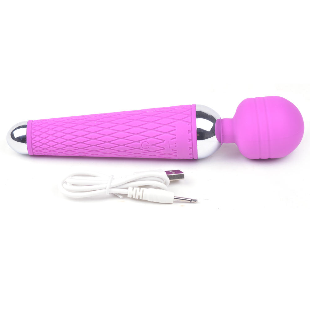 10-Speed Rechargeable Silicone Wand Massager