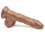 8.5 Inches Brown Color Realistic Dildo with Balls
