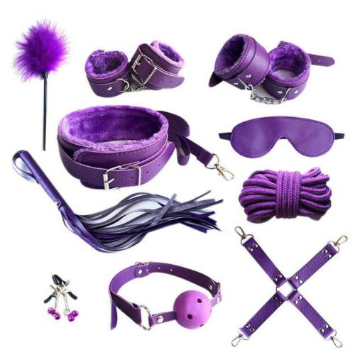 sexyy bondage kit (purple) 12 pieces