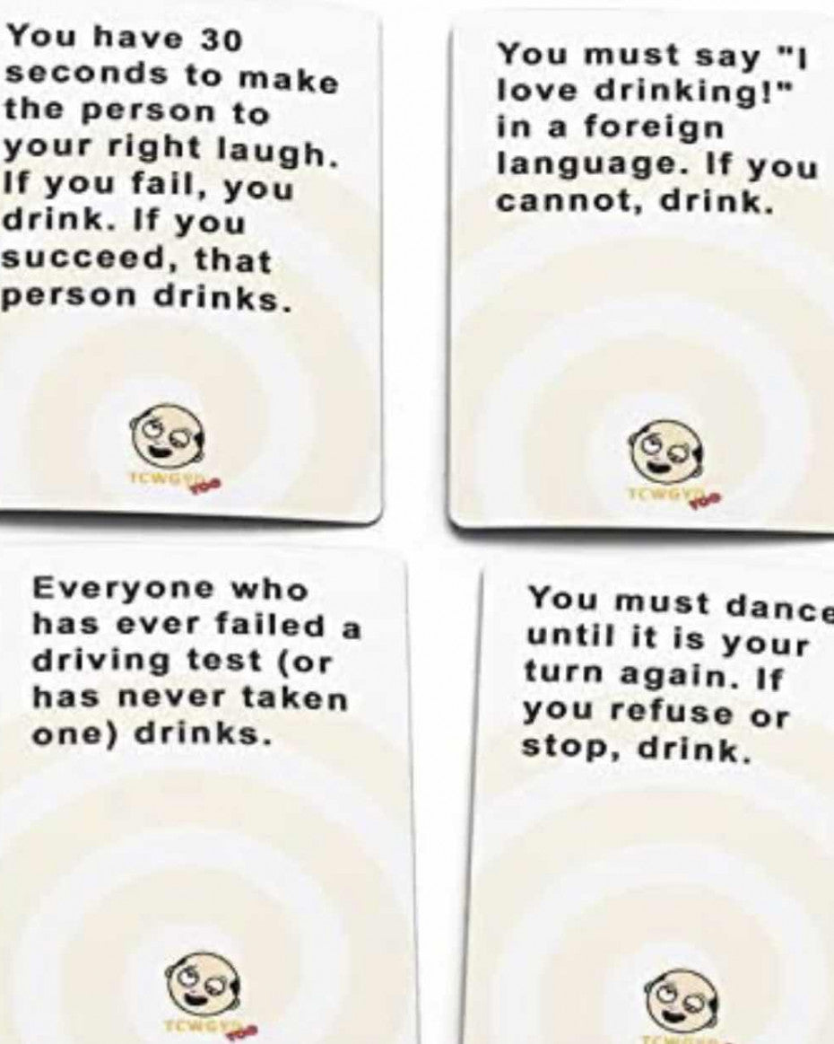 THESE CARDS WILL GET YOU DRUNK