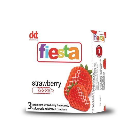 Fiesta strawberry flavored condom